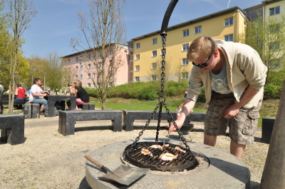 Grillabend in der Wohnanlage Petrisberg