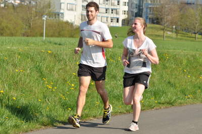 Joggingpfade auf dem Gelände der Universiät